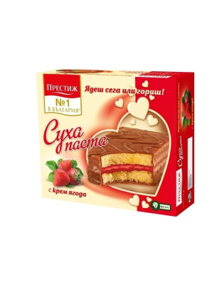 Sponge Cake Bars Strawberry Cream 300g Prestige