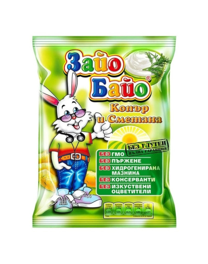Corn Snacks Dill and Sour Cream 60g Zayo Bayo