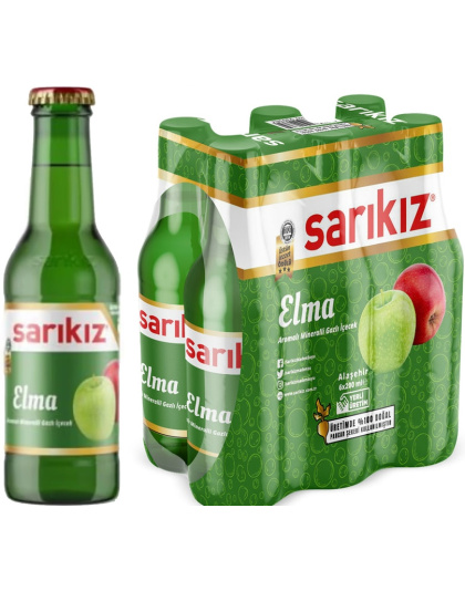 Sarikiz Apple Mineral Water 200ml Glass