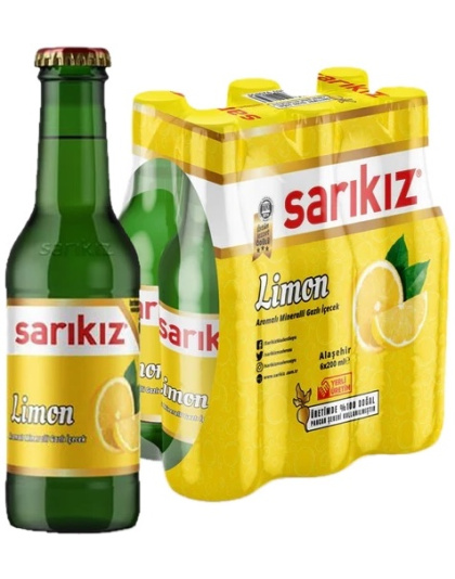 Sarikiz Lemon Mineral Water 200ml Glass