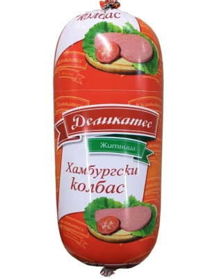 Hamburg Sausage Cooked Smoked ~1.4kg Delikates Zhitnitsa