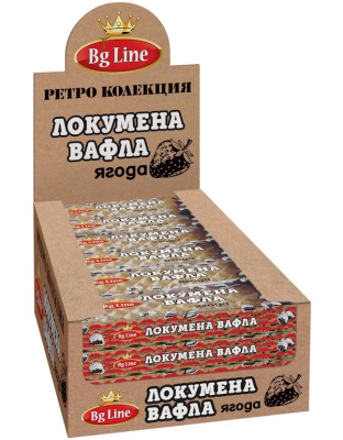 Wafer Retro Heli Strawberry 65g BG Line