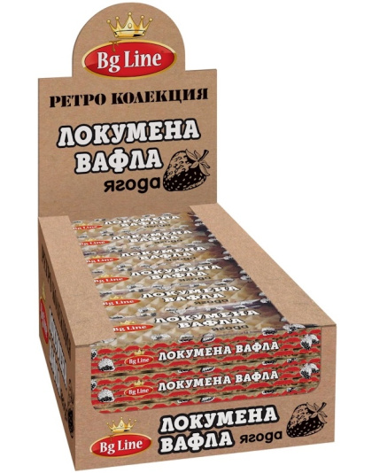Wafer Retro Heli Strawberry 65g BG Line