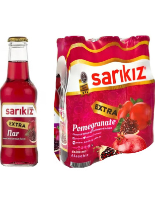 Sarikiz Extra Pomegranate Mineral Water 200ml Glass Bottle